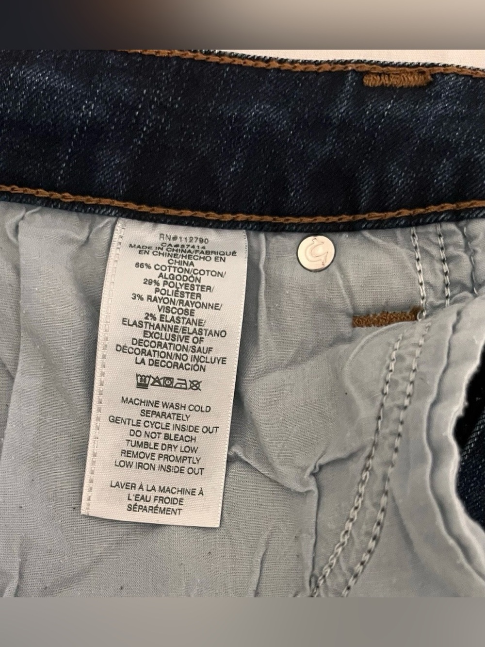 True Religion Women's Joey Midrise Flare Flap Dark Wash Blue Stretch Jeans 36x30 - Picture 8 of 13